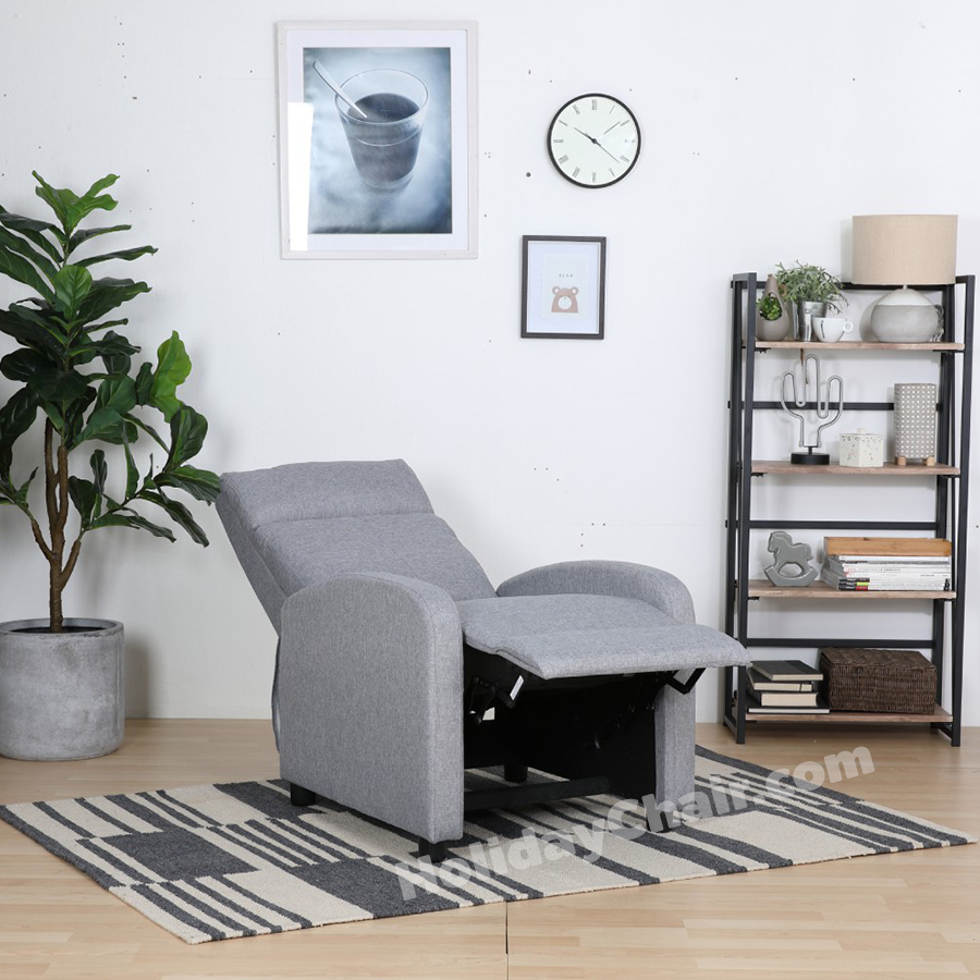 โซฟาผ้า โซฟาปรับนอน เก้าอี้เอนหลัง เก้าอี้โซฟา เก้าอี้ปรับระดับ โซฟาเดี่ยว เก้าอี้ปรับเอนนอน เก้าอี้เอนนอน โซฟาพักผ่อน โซฟานุ่มๆ รุ่น HC-051 (สีเทา)
