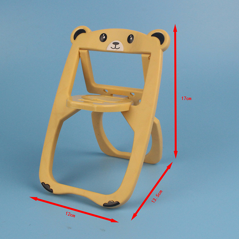 เก้าอี้จิ๋วพับได้สีชมพูแสนหวานเป็นของเล่นตุ๊กตาชุดอุปกรณ์เสริมสนุกเก้าอี้พับบ้านของเล่นอุปกรณ์เสริมตกแต่งบ้านตุ๊กตาแสนรัก