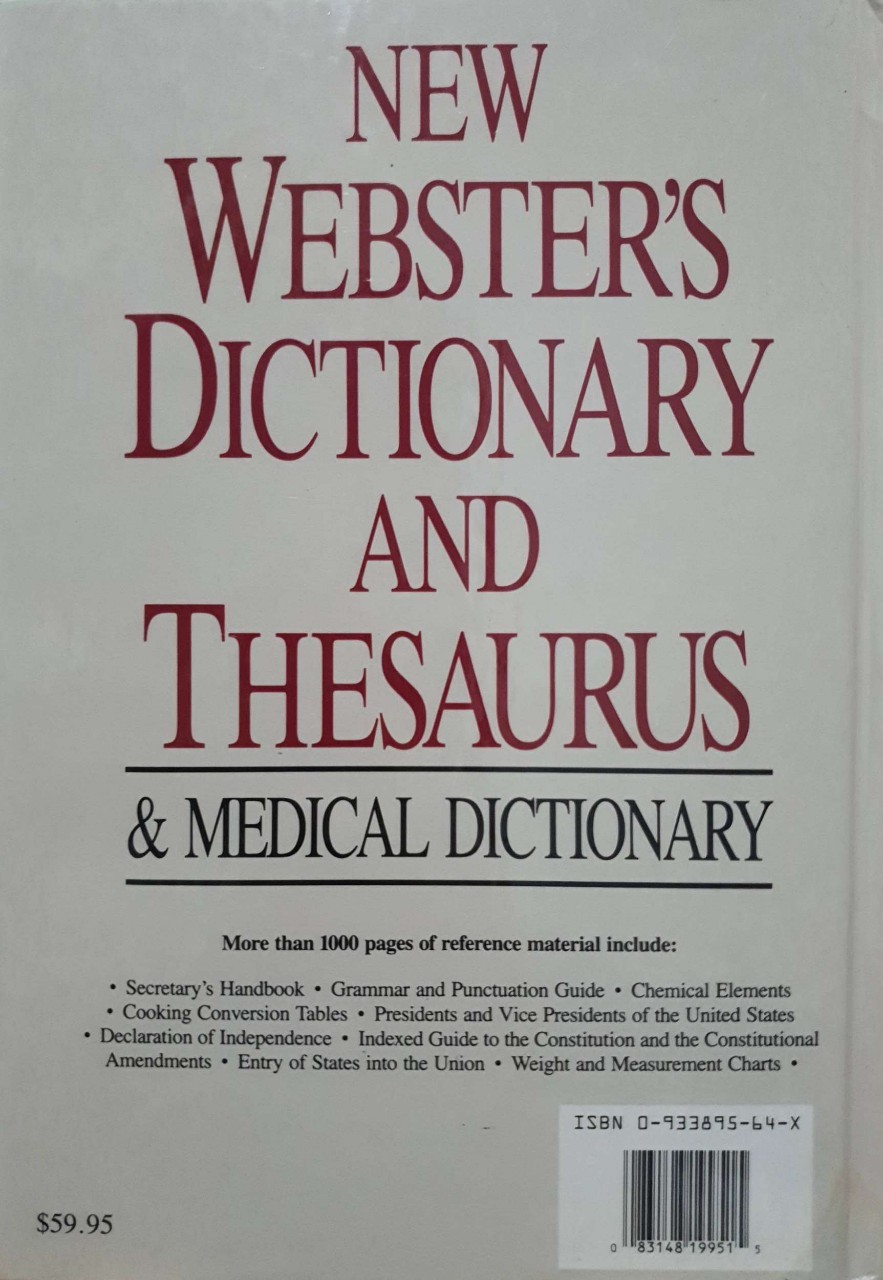 NEW WEBSTER’S DICTIONARY AND THESAURUS & MEDICAL DICTIONARY