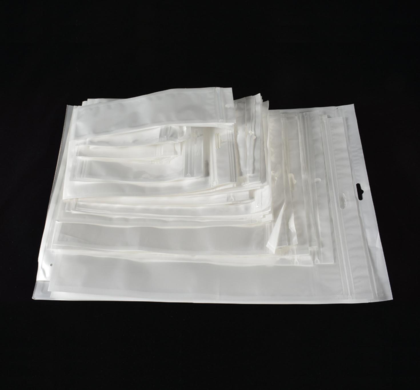 ถุงซิป หน้าใสหลังขาว(แพ็คละ50ใบ) เนื้อหนา ทนทาน เหนียว สำหรับใส่สินค้า อาหาร เครื่องมือ [อ่านรายละเอียดก่อนสั่งซื้อ!!]