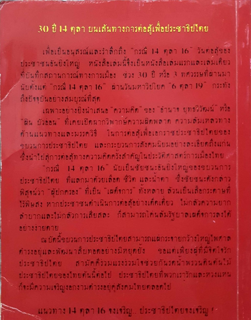 30 ปี 14 ตุลา 3 ทศวรรษ การต่อสุ้เพื่อประชาธิปไตย