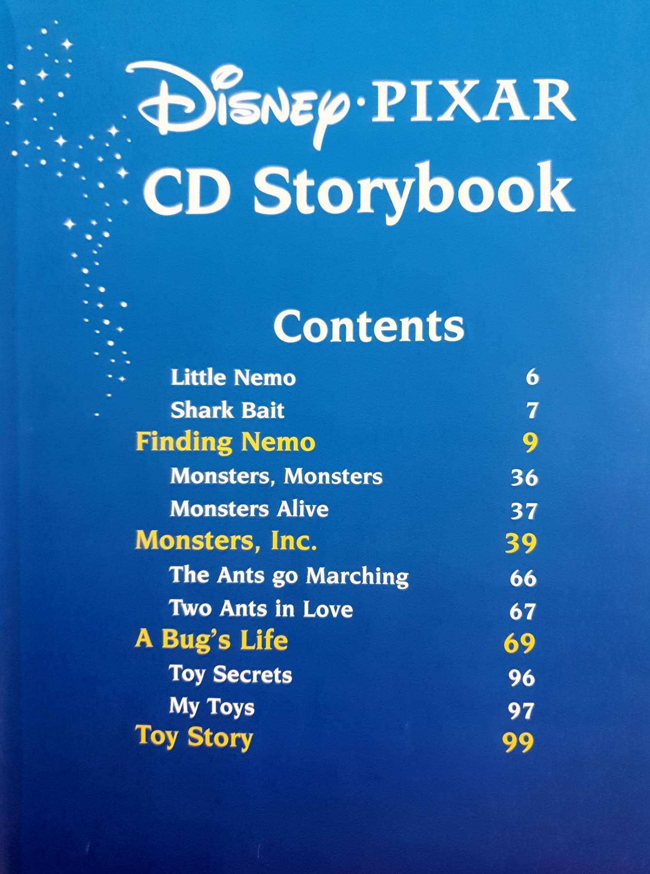 Disney Pixar Storybook : Finding Nemo: Monsters, Inc.: A Bug's Life: Toy Story by Hinker Books (Hardcover) Without CD