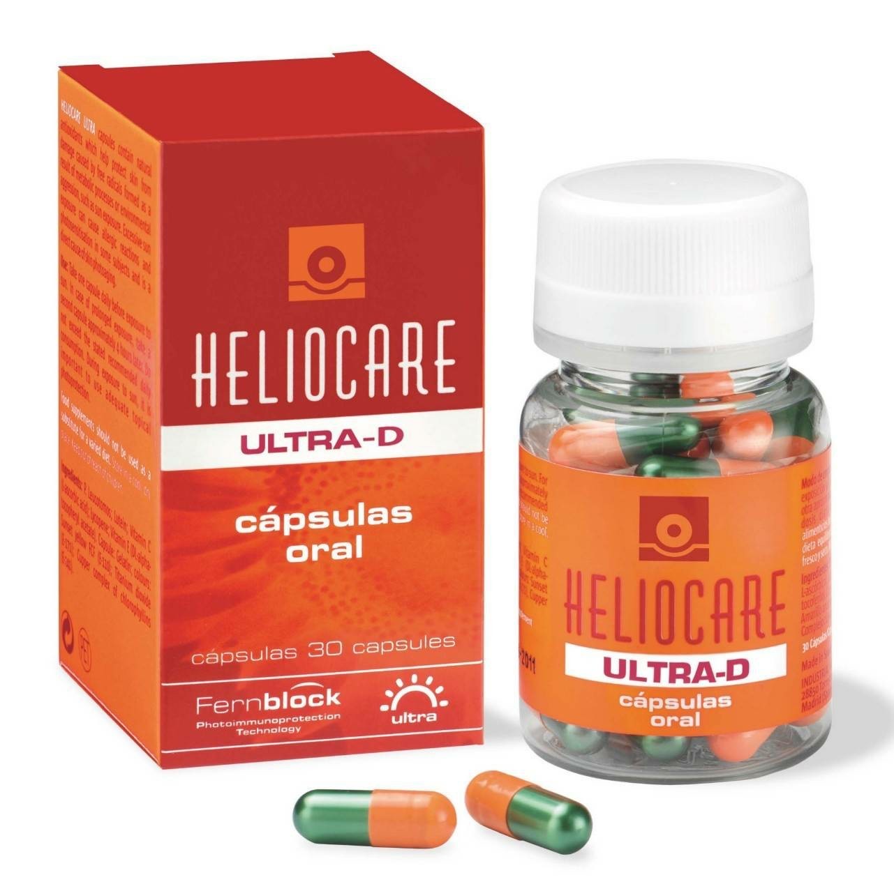 Heliocare Ultra-D 30 cap กันเเดด ชนิดเม็ด กันได้ทั้งตัว ป้องกันฝ้ากระ ( New Package)