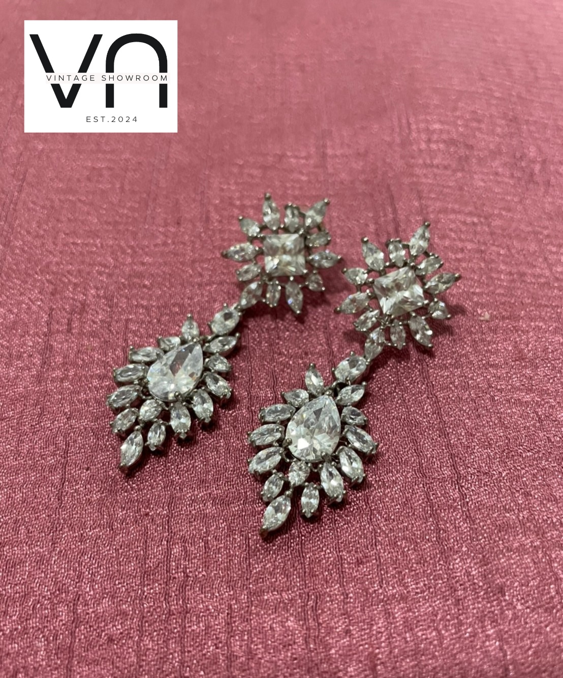 Vintage Chandelier Crystal Earrings