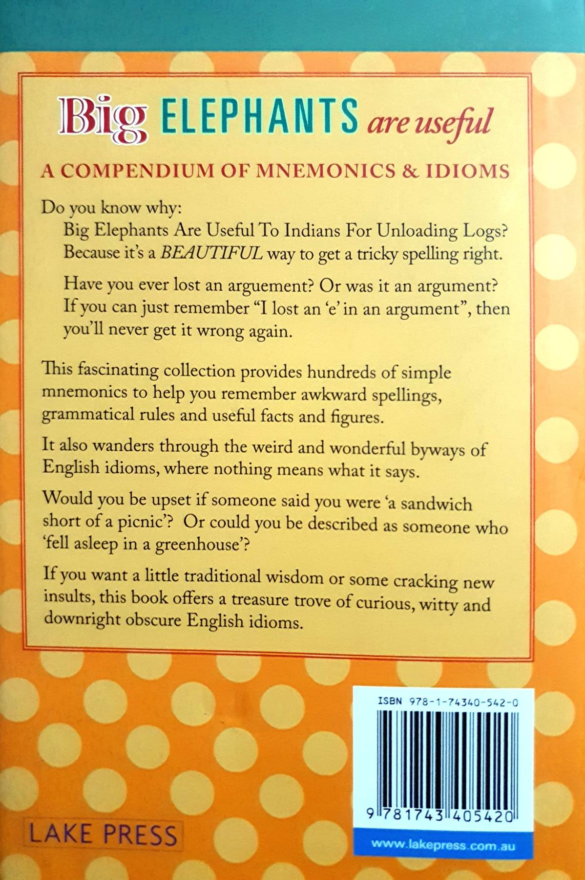 Big Elephants Are Useful: A Compendium of Mnemonics & Idioms