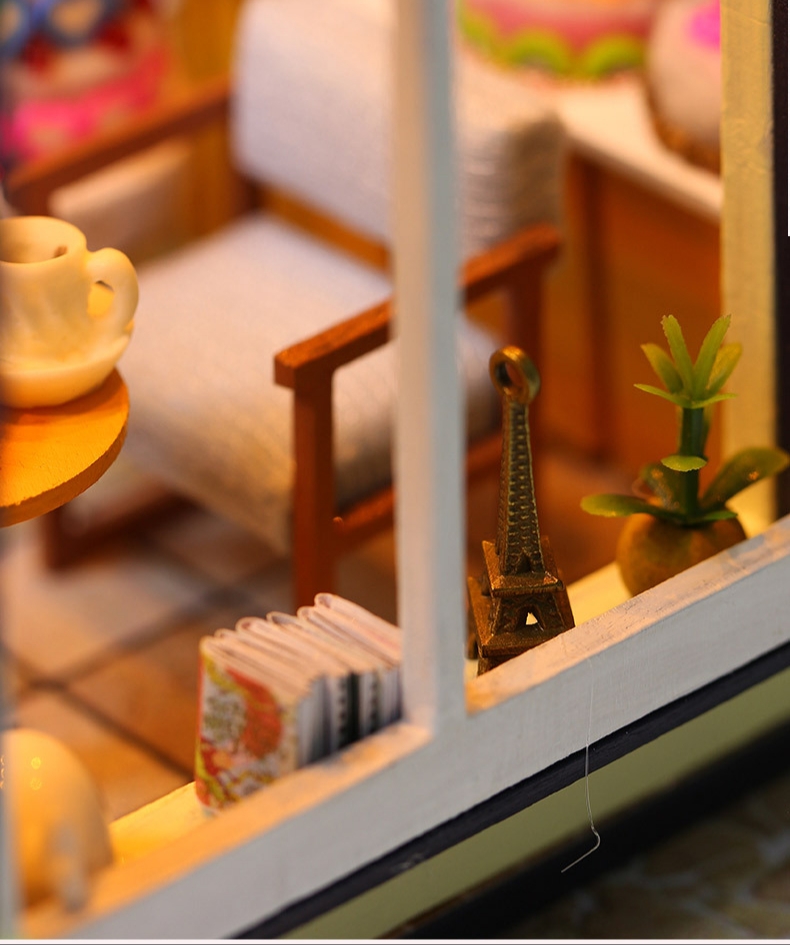 โมเดลจำลองร้านขายขนมเค๊กรุ่นใหม่ปี 2021ในสไตล์เบเกอรี่คลาสสิคสำหรับนักสะสมและนักDIY