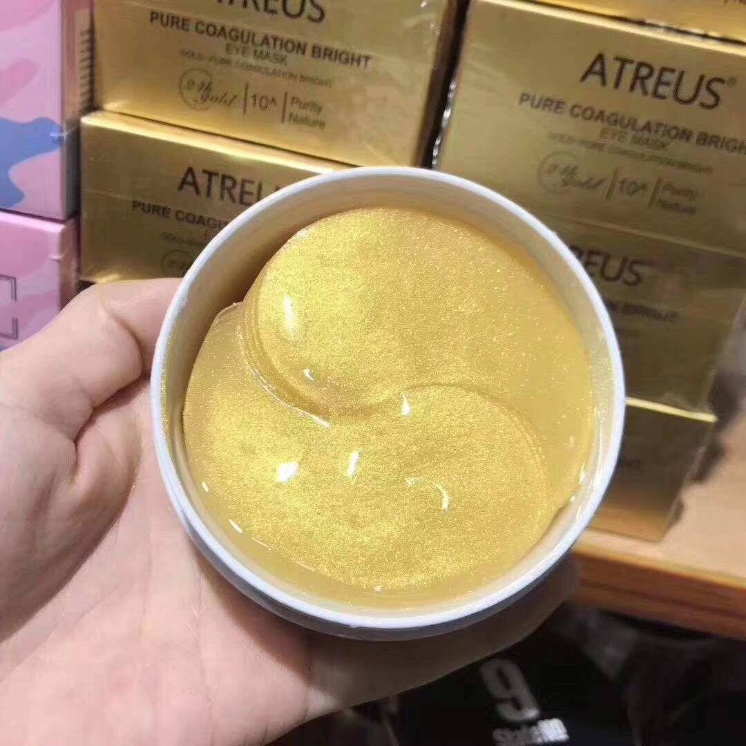 ATREUS 24K Gold Eye Mask แผ่นมาส์กใต้ตา ทองคำ 24K AT家的24K黄金眼膜