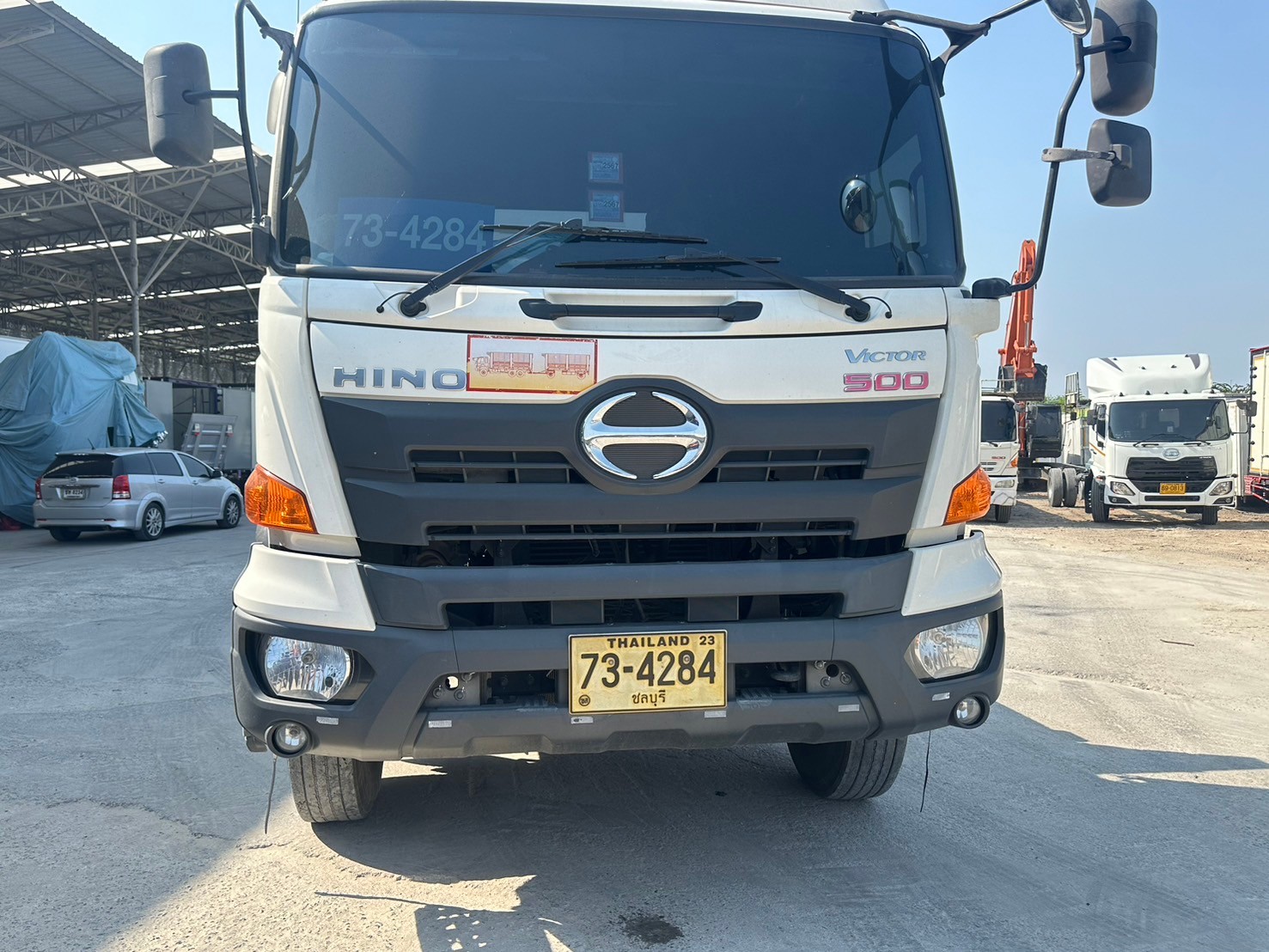 10ล้อพื้นเรียบ6.1ม.2เพลา344แรง มีลำโพงFM1A HINO344Hp ปี2562 ยาว6.1ม. 1.75ล.4284