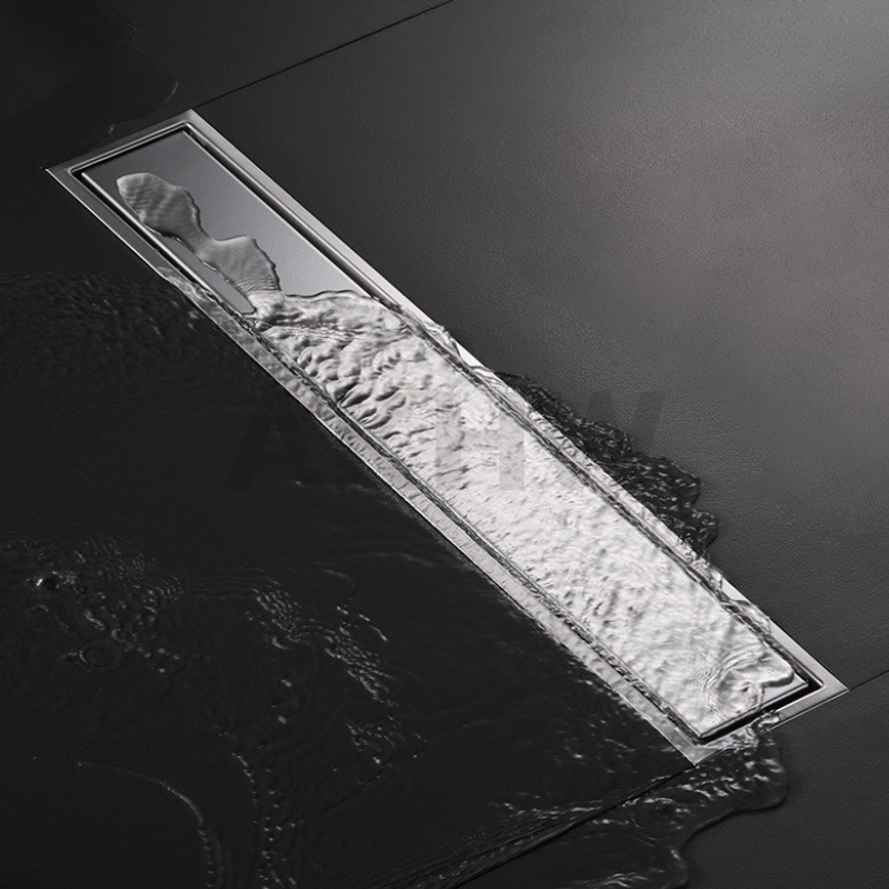 ตะแกรงน้ำทิ้งแบบยาว ลายเรียบทึบ KingsMan วัสดุสแตนเลสแท้ SUS304 ทนทาน ไม่เป็นสนิม [ขายปลีก/ส่ง]