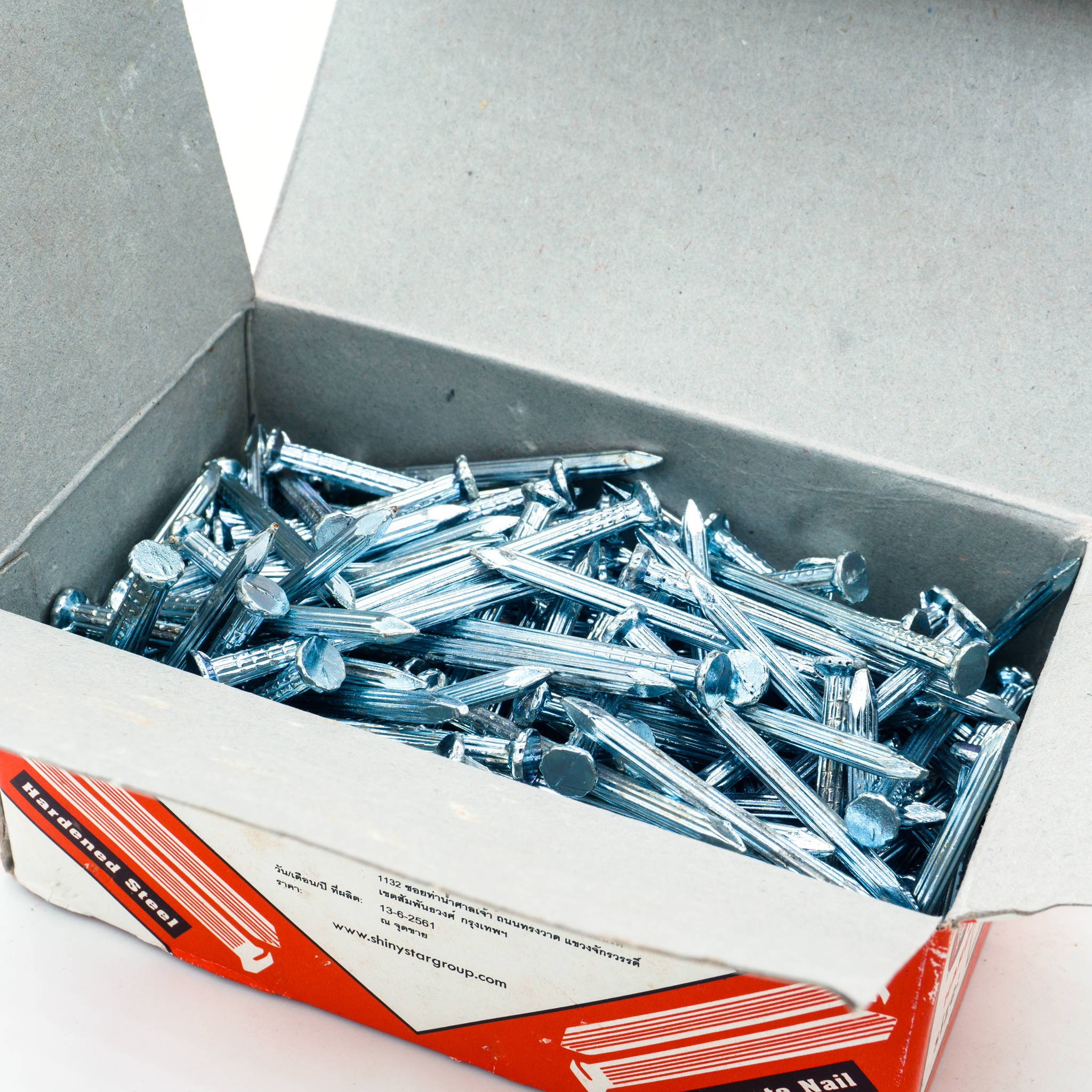 ตะปูคอนกรีตชุบแข็ง ตราช้างคู่ (ราคาต่อกล่อง) [ขายปลีก/ส่ง]