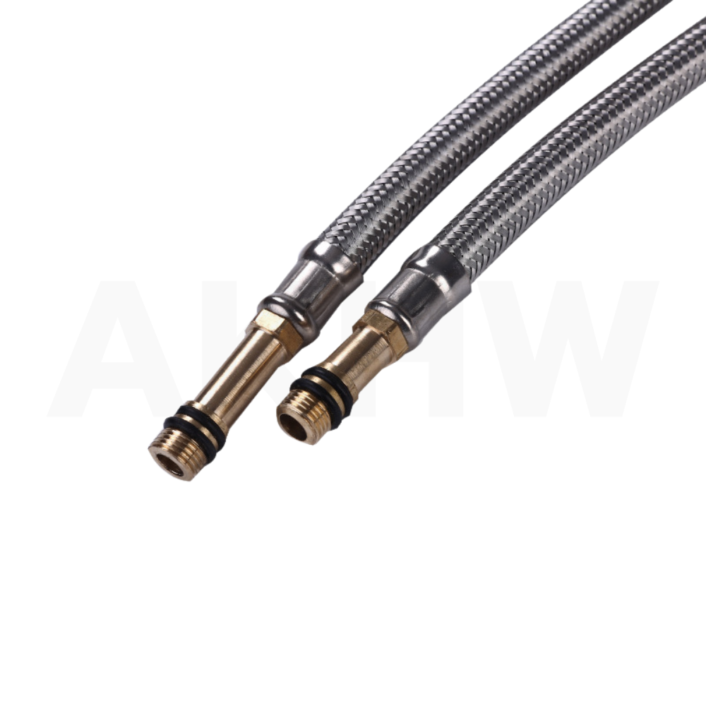 สายน้ำดีก๊อกผสมน้ำร้อน/น้ำเย็น KingsMan สแตนเลสSUS304 สายถักแข็งแรง ทนทาน (ขายเป็นคู่) [ขายปลีก/ส่ง]