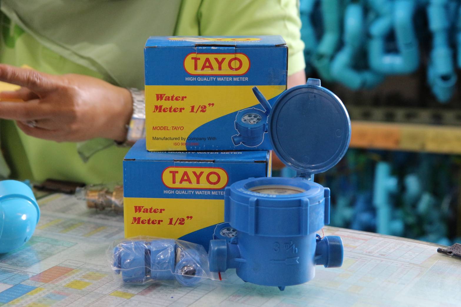 iiมาตรน้ำ1/2"/pvc/Tayo/สีน้ำเงิน