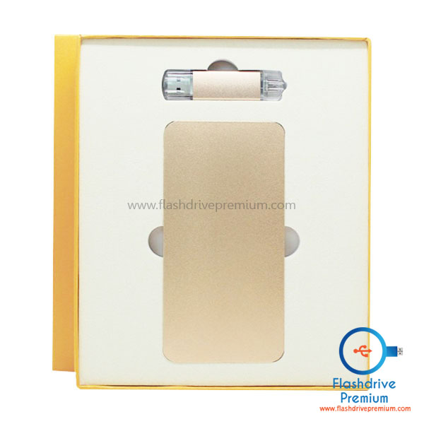 Gift Set พรีเมี่ยมไอที 2 ชิ้น (แฟลชไดร์ฟ+พาวเวอร์แบงค์)