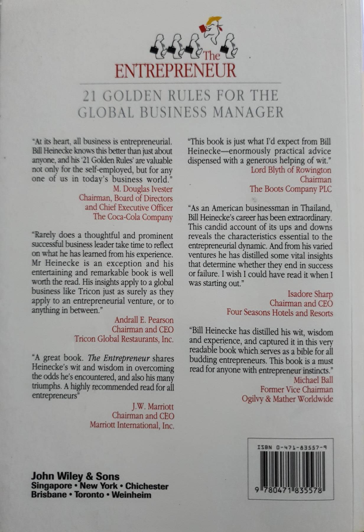 The Entrepreneur: Twenty-One Golden Rules for the Global Business Manager : William Heinecke