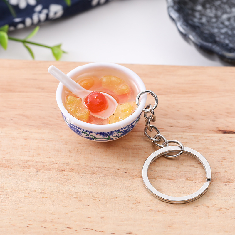 ของหวานจิ๋วจำลองอาหารญี่ปุ่นพวงกุญแจสำหรับนักสะสมและเป็นของที่ระลึก