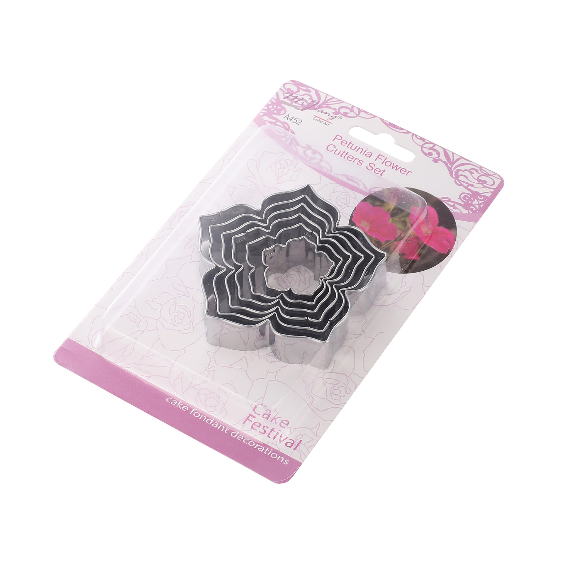 แม่พิมพ์ดอกไม้สแตนเลสดอกพิทูเนียPetuniaดอกไม้รูปร่างแม่พิมพ์ชุดA452 petunia flower cutter setสำหรับผู้รักการประดิษฐ์ประดอย