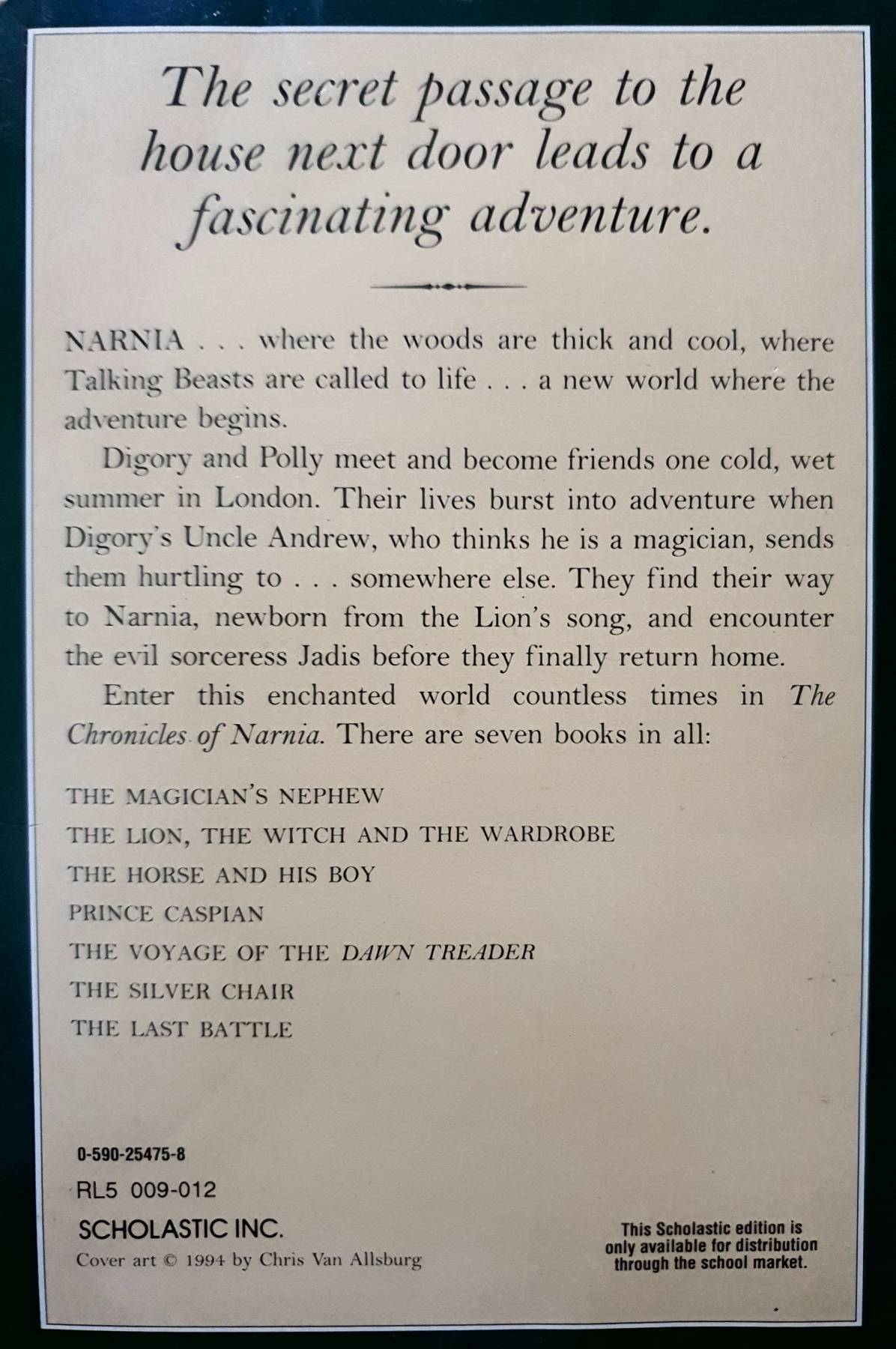 The magician's nephew (Chronicles of Narnia) by C.S. Lewis