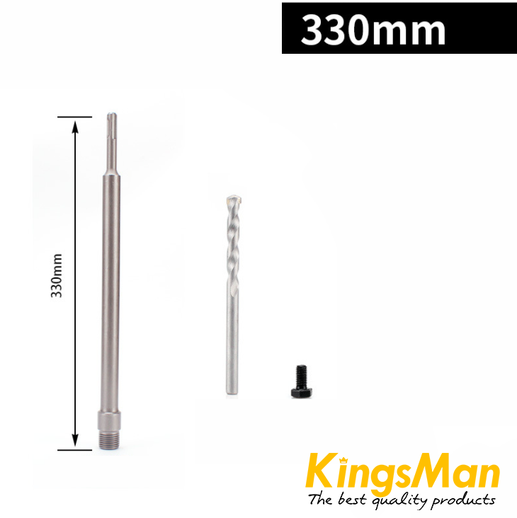 โฮลซอเจาะคอนกรีต KingsMan ฟันคาร์ไบร์ แข็งทนทาน ใช้นาน ใช้กับสว่านโรตารี่ (แยกขายหัวเจาะกับด้ามต่อ)
