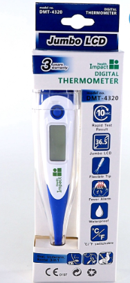 เครื่องวัดอุณหภูมิร่างกาย แบบดิจิตอล Health Impact รุ่น DMT-4320