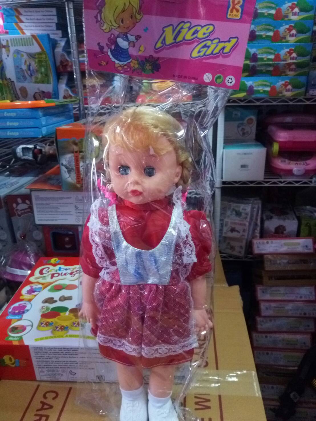 ตุ๊กตาดอก หูมีไฟถุงPVC