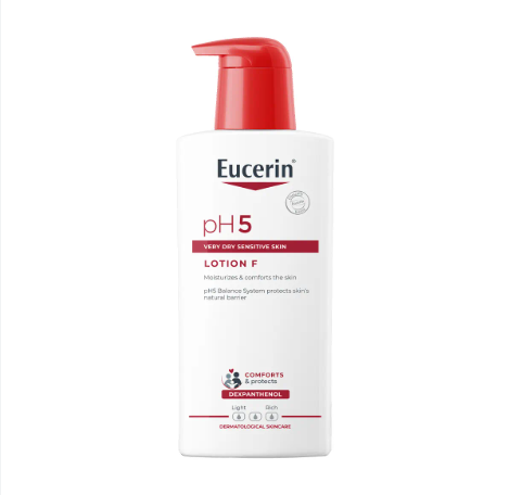Eucerin pH5 Very Dry Sensitive Skin Lotion F 400 ml. ยูเซอริน พีเอช5 เวรี่ ดราย เซ็นซิทีฟ สกิล โลชั่น เอฟ โลชั่นบำรุงผิวกาย สำหรับผิวแห้งมาก