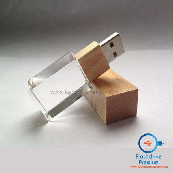 แฟลชไดร์ฟไม้ คริสตัล (Crystal Flashdrive)