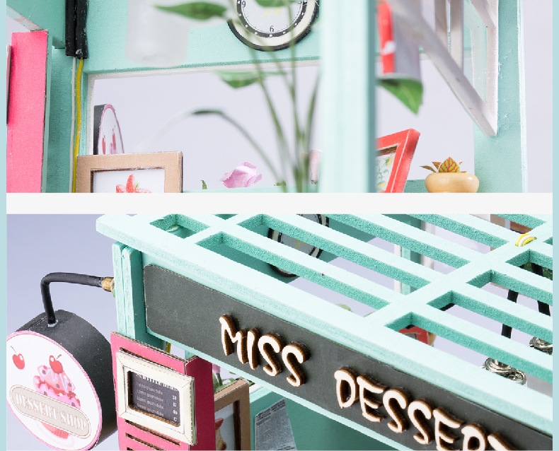 โมเดลจำลองร้านคาเฟ่รุ่นMiss dessert สำหรับนักสะสมและนักประดิษฐ์เพื่อมอบของขวัญในโอกาสพิเศษ