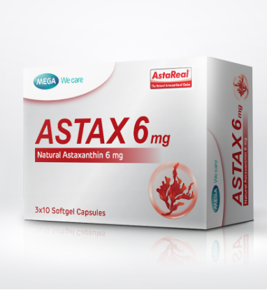 ASTAX 6 mg 3×10 softgel Cap แอสตาแซนธินคอมเพล็กซ์ ธรรมชาติ