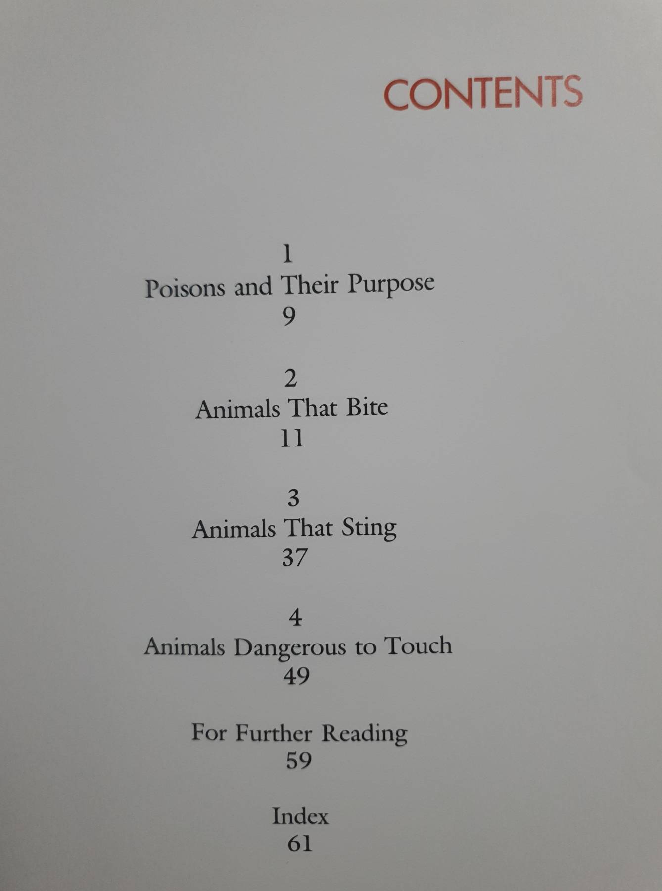 Poisonous Animals Book by George S. Fichter