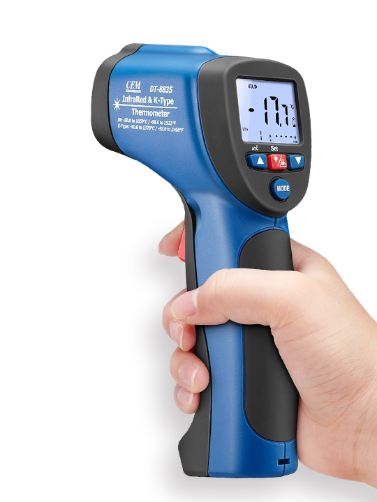 เครื่องวัดอุณหภูมิแบบอินฟราเรด ( Infrared Thermometer ) รุ่น DT-8832 แบรนด์ CEM -32~580 C