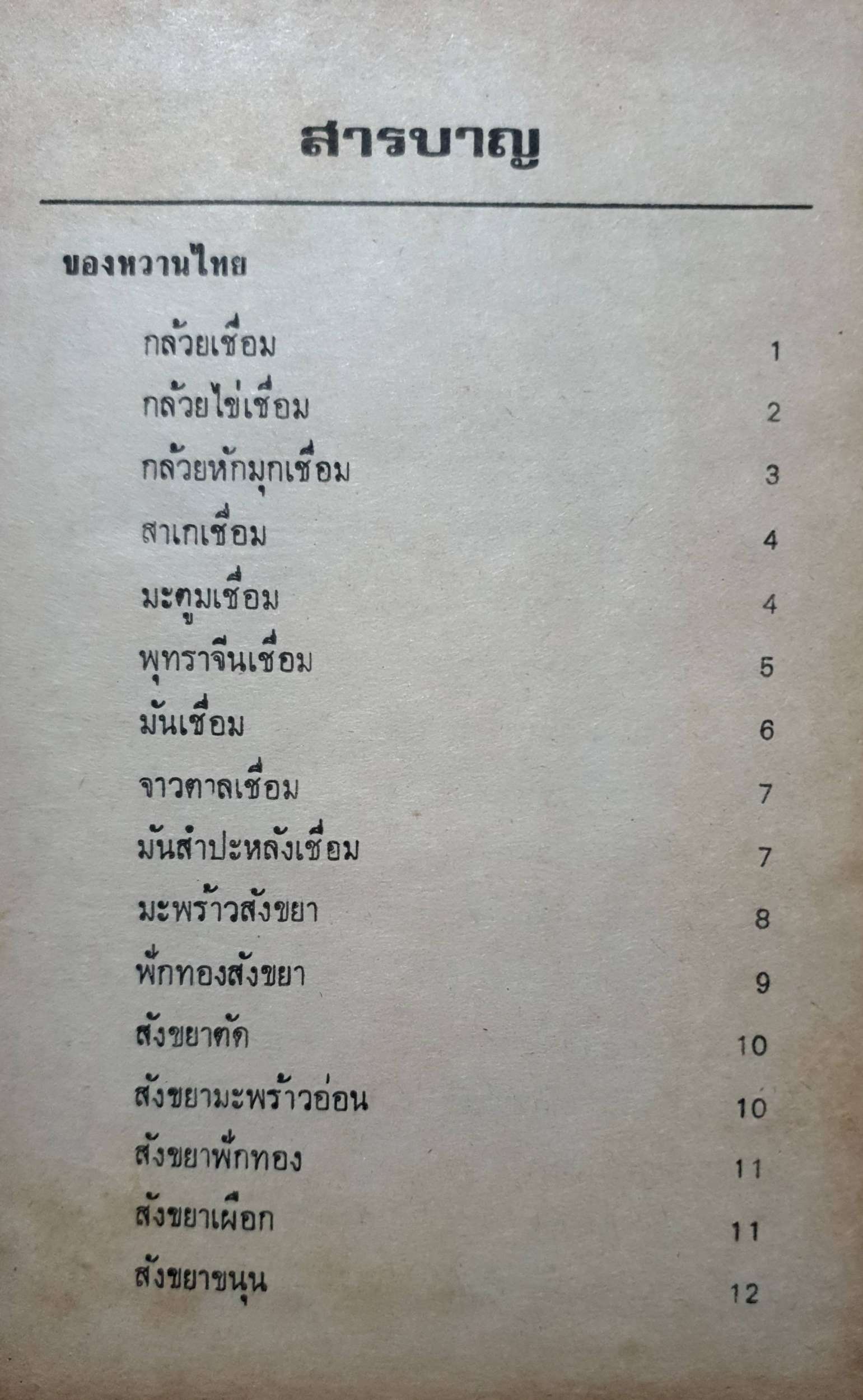 ของหวานไทย-ฝรั่ง : หม่อมเจ้าหญิง จันทร์เจริญ รัชนี พิมพ์ปี 2524