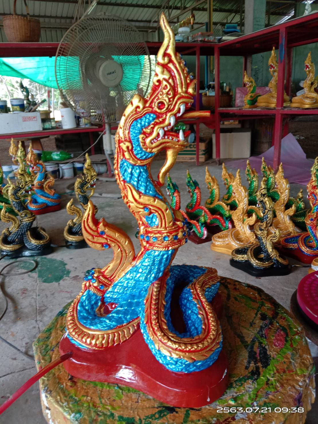 พญานาค สีฟ้า รุ่นกวักทรัพย์