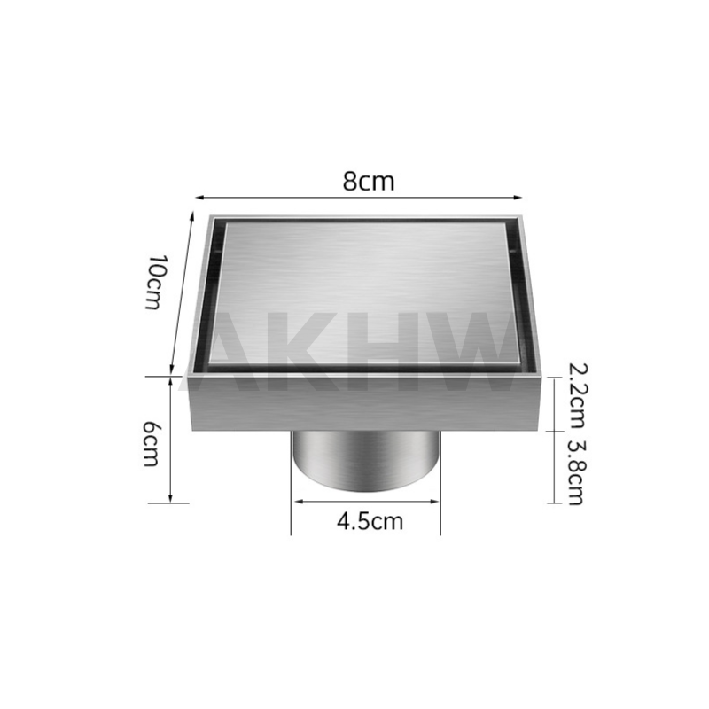 ฝาดูดส้วม/คลีนเอาท์ แบบเหลี่ยมมีฝาปิด KingsMan สแตนเลสทั้งชิ้น SUS304 แบบหนา แข็งแรง ไม่เป็นสนิม [ขายปลีก/ส่ง]