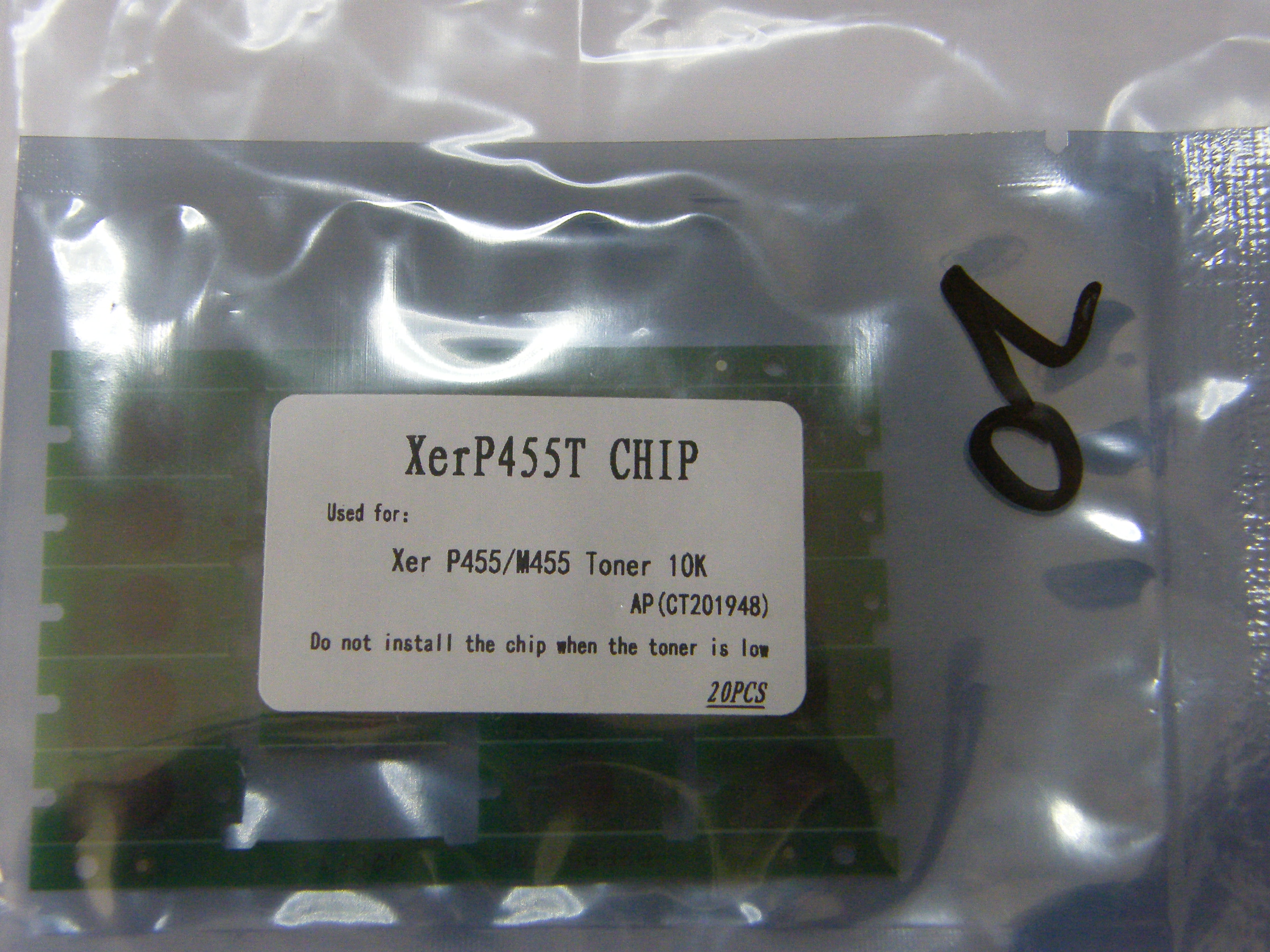 CHIP-CT201948 ชิปตลับหมึกขนาด 10K CHIP TONER CARTRIDGE FOR FUJI XEROX DOCUPTRINT P455/M455 300 กรัม