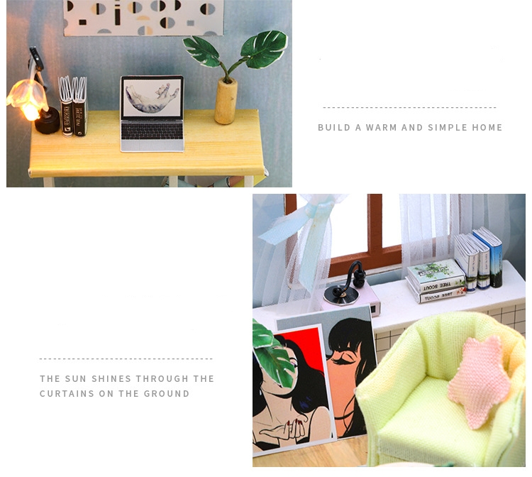 โมเดลจำลองห้องหนังสือจิ๋ว book star 2021 เหมาะสำหรับผู้ที่เริ่มต้น DIY บ้านจิ๋วจำลองและนักสะสมบ้านโมเดลจำลองของจิ๋วของเสมือนจริงจำลอง