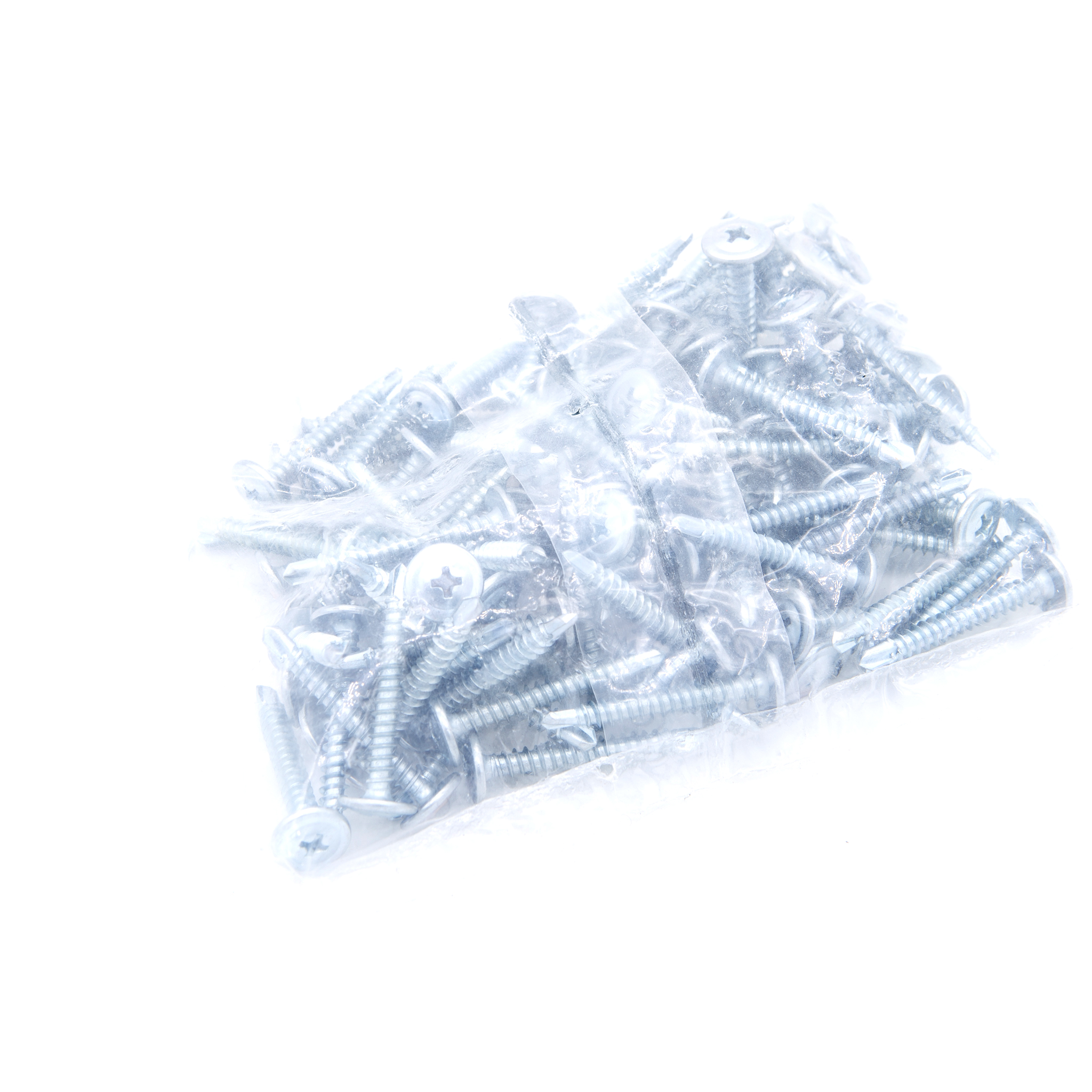 น๊อตสกรูหัวนูน PW ปลายสว่านสำหรับยึดโครงเหล็ก (ถุงละ 100 ตัว) (สกรูปลายสว่านหัวเวเฟอร์) [ขายส่ง]