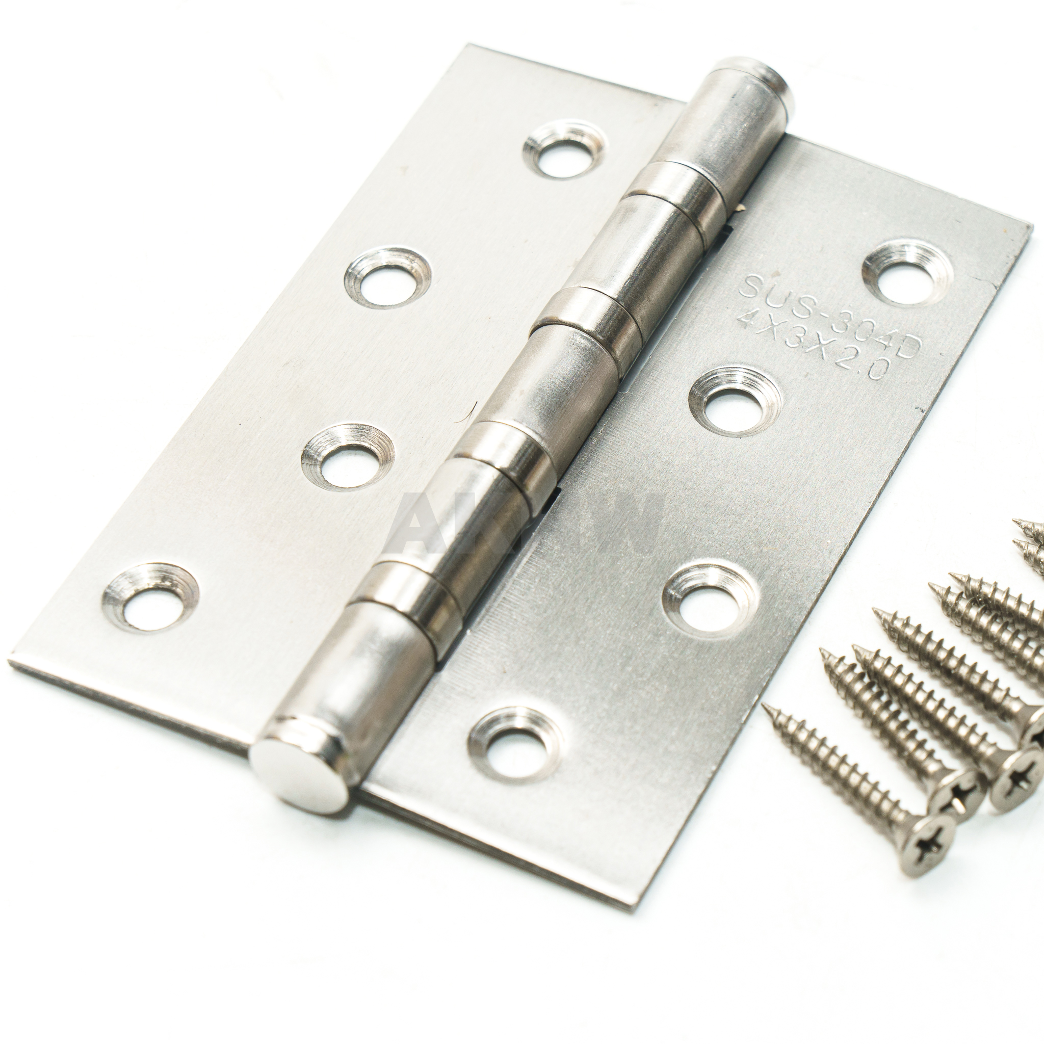 บานพับประตู 4 นิ้ว KingsMan วัสดุสแตนเลสแท้ SUS304 ความหนา2.0mm แข็งแรง ทนทาน ไม่เป็นสนิม [ขายเป็นชิ้น/แพ็ค3ชิ้น]