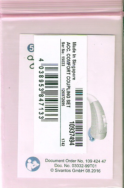 ท่อนำเสียงพร้อมจุดยางซิลิโคนแบบ 2 ชั้น สำหรับเครื่องช่วยฟัง Tube+Eartip Double Dome