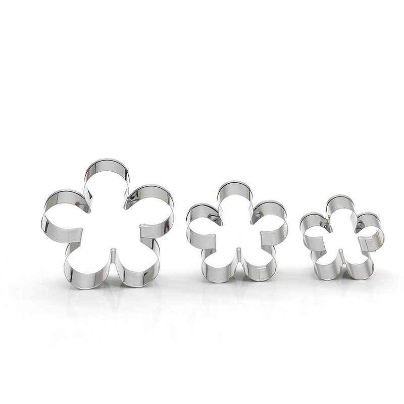 แม่พิมพ์ดอกกุหลาบสำหรับนักปั้นดินดอกไม้ A 369 Rose PEtal cutters setสแตนเลสน้ำตาลดอกไม้ตัดแม่พิมพ์เค้กDIYเครื่องมือกลีบกุหลาบแม่พิมพ์ตัดแม่พิมพ์3ชิ้น