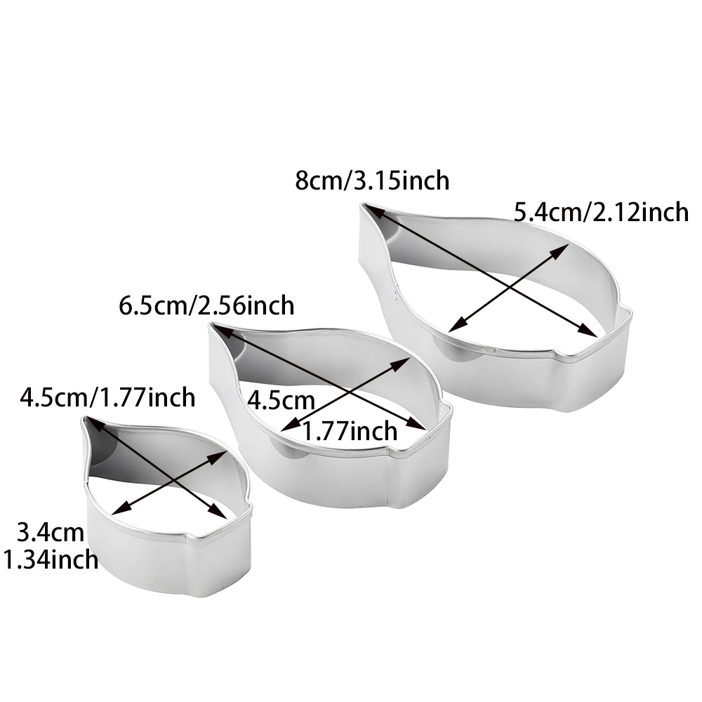 แม่พิมพ์สแตนเลสเหมาะสำหรับพิมพ์ดอกไม้ประดิษฐ์จากดินไทยดินญี่ปุ่น ชุด Calla Lily Petal Mold A365ดอกไม้แม่พิมพ์ตัดcalla lilyเค๊กเบเกอรี่เครื่องมือ