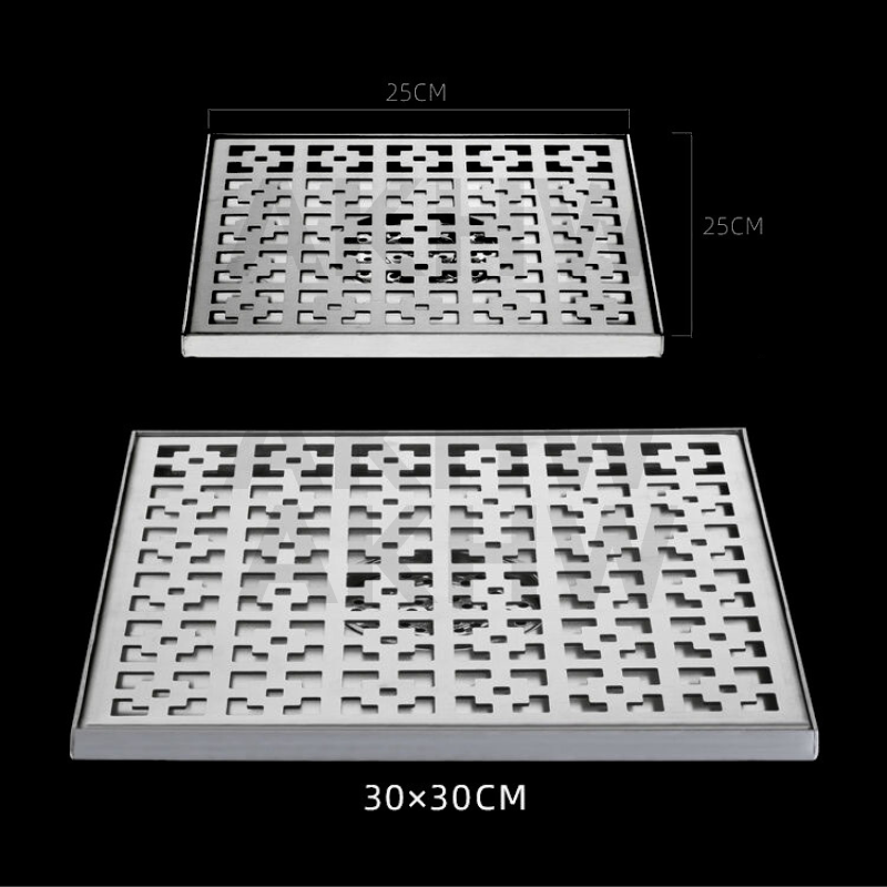 ตะแกรงน้ำทิ้ง ลายเหลี่ยมจีน KingsMan ตะแกรงกันกลิ่น วัสดุสแตนเลสหนา SUS304 ไม่เป็นสนิม [ขายปลีก/ส่ง]