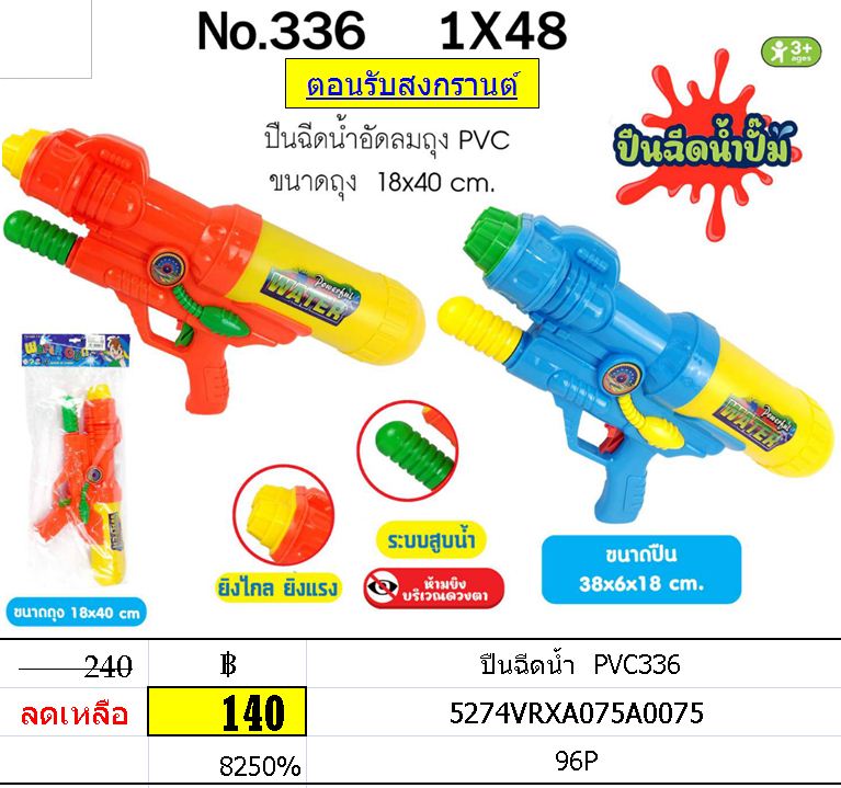 ปืนฉีดน้ำ PVC336