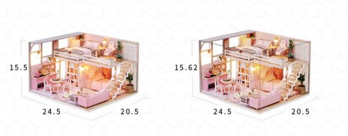 โมเดลจำลองบ้านจิ๋ว girlish dream สไตล์สาวหวานสำหรับนักประดิษฐ์และนักสะสมโมเดลโดยเฉพาะ