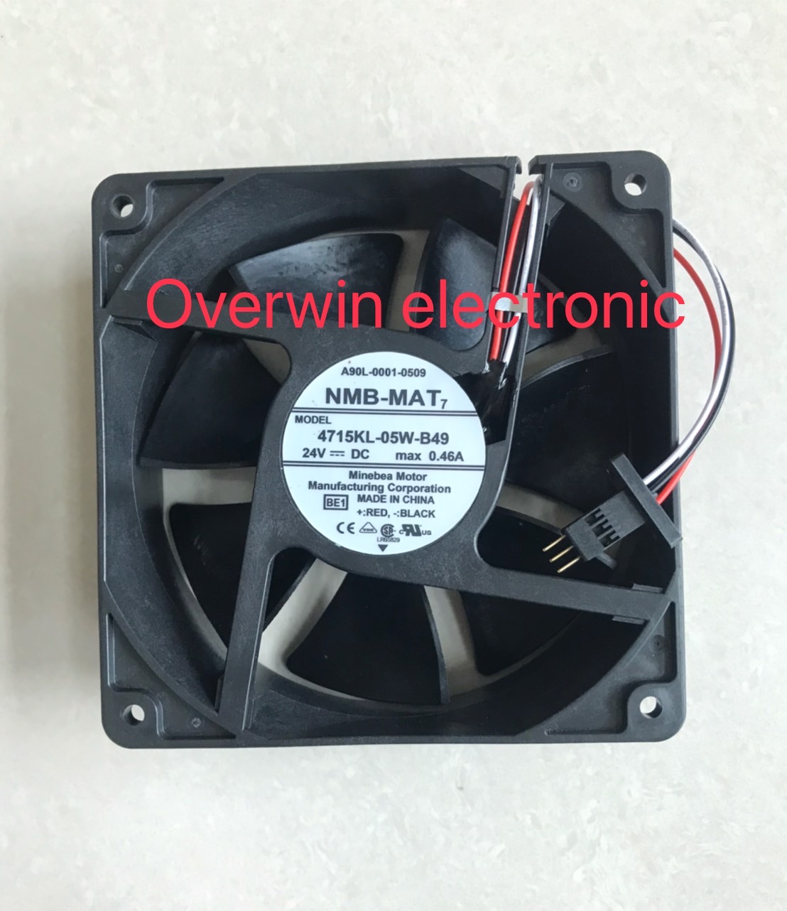 Fan NMB-MAT 4715KL-05W-B49 24VDC 0.46A FANUC 3P Male公头 สินค้าพรีออเดอร์