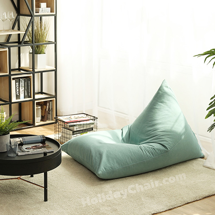 เบาะนั่งเม็ดโฟม ทรงสามเหลี่ยม เก้าอี้เม็ดโฟม bean bag บีนแบค เบาะเม็ดโฟม เก้าอี้นั่งเล่น บีนแบ็ก ถอดปลอกซักได้ เติมเม็ดโฟมเพิ่มได้ HC-063