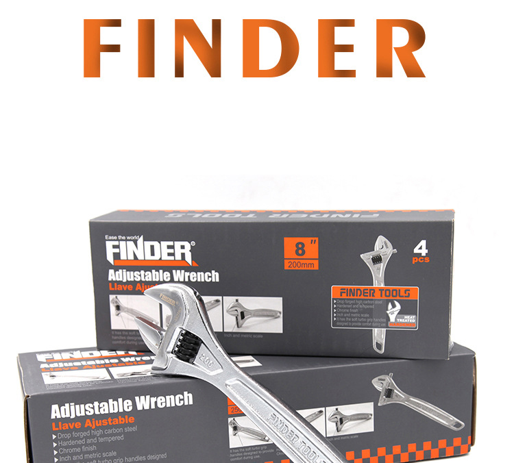 ประแจเลื่อน Finder เหล็กคุณภาพสูง ทนทานไม่บิ่นเสียหายง่าย ด้ามจับยาวช่วยให้จับได้ถนัดแน่น [ขายปลีก/ส่ง]