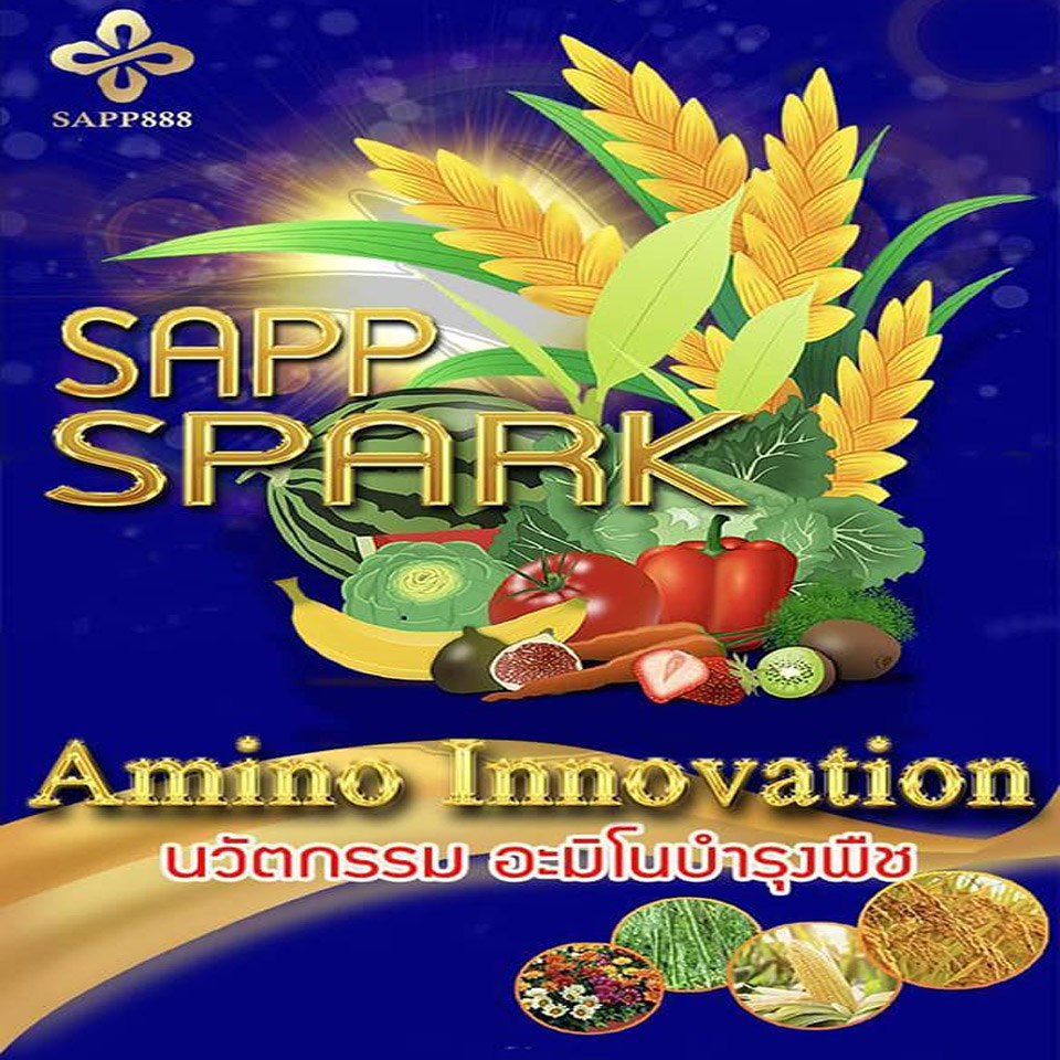 Sapp Spark,นวัตกรรมอะมิโนบำรุงพืซ,อาหารสำหรับพืช,ลดต้นทุน,เพิ่มผลผลิต,เป็นมิตรกับคน,และสิ่งแวดล้อม,sapp888,ปุ๋ย