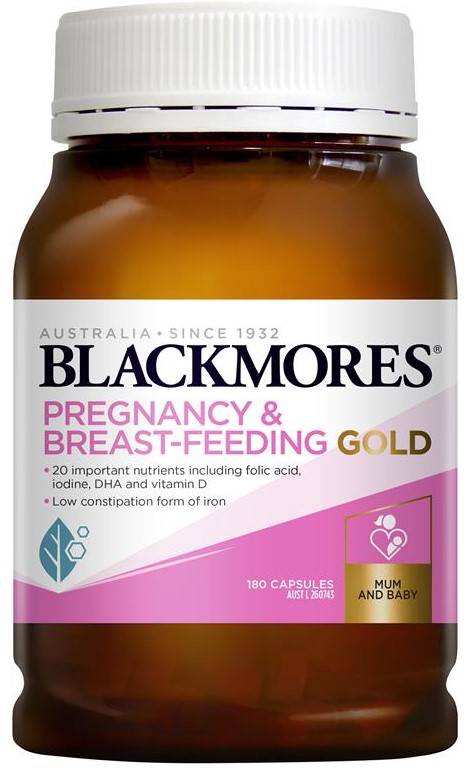 Blackmores Pregnancy & Breast Feeding วิตามินบำรุง สำหรับคุณแม่ตั้งครรภ์และให้นมบุตร บรรจุ 180 เม็ด