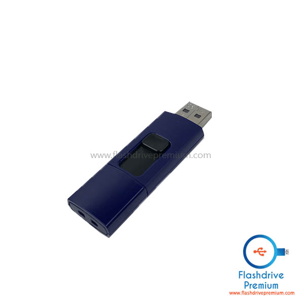 แฟลชไดร์ฟสีน้ำเงิน แบบสไลด์ (Slide USB Flash Drive)