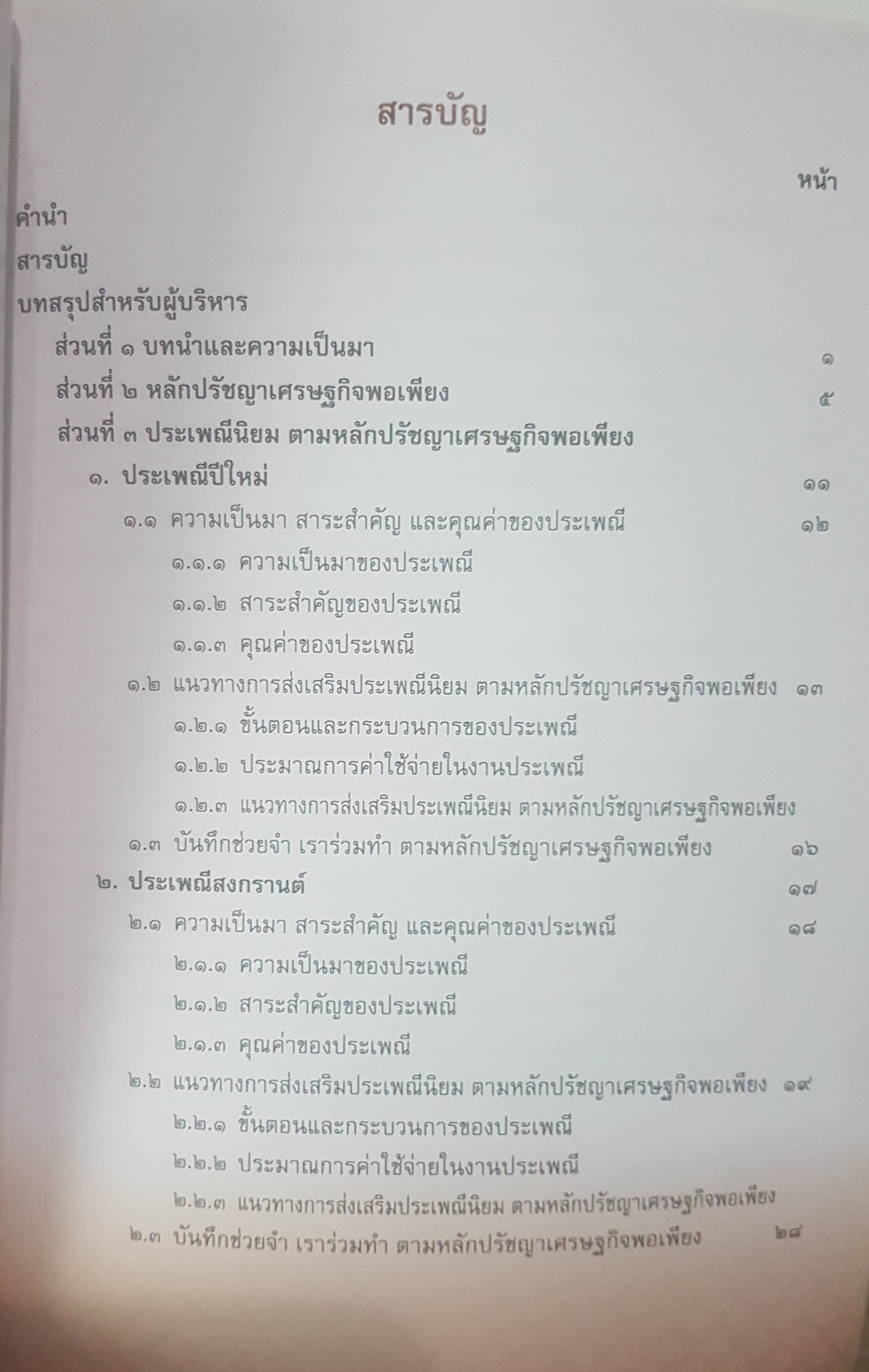 ประเพณีนิยม ตามหลักปรัชญาเศรษฐกิจพอเพียง